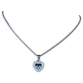 Collar Chopard Happy Diamonds Corazón en oro blanco 750 Plata