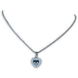 Colar Chopard Happy Diamonds Coração em ouro branco 750 Prata