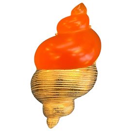 Broche Concha Dourada e Laranja Dior Outro