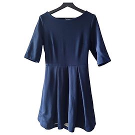 Vestido Manoush azul marinho com recortes e pregas Azul escuro