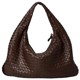 Bottega Veneta Bolsa Medium Veneta Intrecciato Marrom