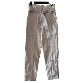 Calça de algodão bege Claudie Pierlot Bege