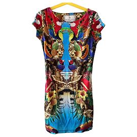 Philipp Plein Junior 10 ans  Robe Imprimé Tropical Multicolore
