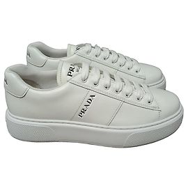 Zapatillas Prada de cuero blanco Blanco