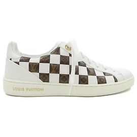 Baskets Front Row Line Louis Vuitton Marron Beige