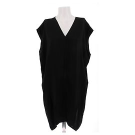 Rick Owens Schwarzes Viscose Kleid Schwarz