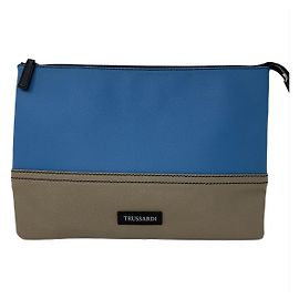 Clutch Trussardi de couro azul Azul