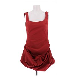 Vestido rojo de algodón Magda Butrym Roja