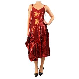 Loewe Red sequin midi dress - size S Red