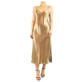 Vince Robe nuisette en satin marron - taille S Marron