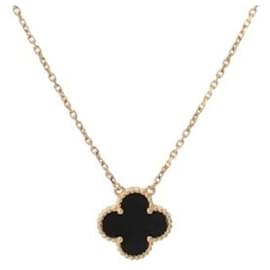 VAN CLEEF & ARPELS Colar Alhambra em ouro amarelo para mulher YG A Rank Usado Ginzo Amarelo