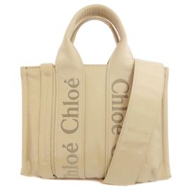 Bolsa Chloé Chloe Woody, material de nylon, CHLOE para mulher Bege
