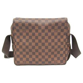 Borsa a tracolla Louis Vuitton Damier Naviglio da uomo Marrone Marrone