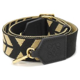 Loewe Riemen aus Leder Schwarz Schwarz