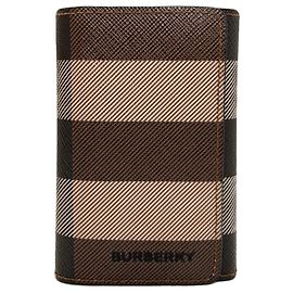 Burberry Check Key Case PVC Women's BURBERRY Black