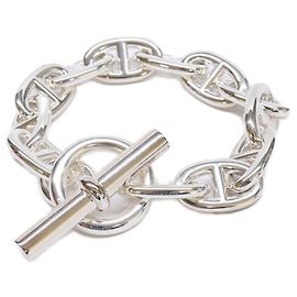 Hermès HERMES Chaine d'Ancre TGM -bracciale a maglia, argento, uomo. Argento