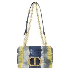 Borsa a tracolla piccola Christian Dior Caro Blu