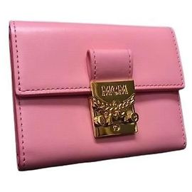 Cartera Patricia fold en piel rosa para mujer MCM Rosa
