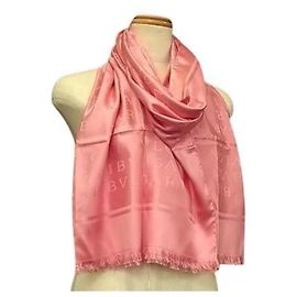 BVLGARI Lenço Bulgari Stole Mania em seda rosa para mulher Rosa