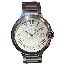 Relógio Cartier Ballon Bleu automático, aço inoxidável, mostrador prateado, Prata