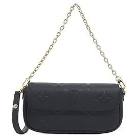 Bolsa de ombro Louis Vuitton Monogram Empreinte Wallet on Chain Ivy Preto