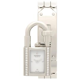 Reloj Hermès Kelly Mini, Acero Inoxidable, Diamante, Mujer, Blanco (.) Blanco