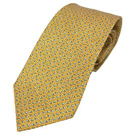 BVLGARI Bulgari Sevenfold Tie, % Silk, Yellow, Men's Yellow