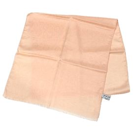 Cachecol/Lenço Longo Gancini Salvatore Ferragamo, Chiffon de Seda, Laranja Claro Laranja