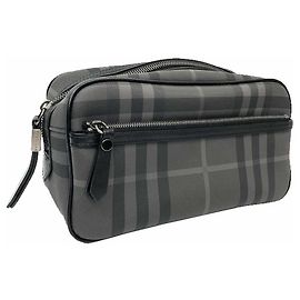 Cartera de PVC para hombre Burberry, Black Check, -PCLE- Negro