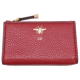 Christian Dior DIOR Dior Bee Kartenetui, Wine Red, Damen Rot