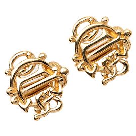 Orecchini Christian Dior Dior Logo, placcati oro, Donna D'oro