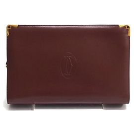 Clutch Cartier Must Line, Second Bordeaux (Rosso Scuro) Rosso
