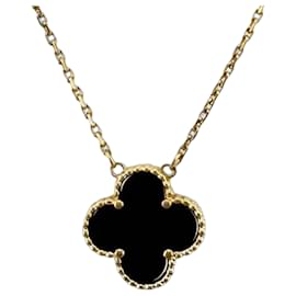 Van Cleef & Arpels Vintage Enhambra Necklace, Yellow Gold, Women's. Golden