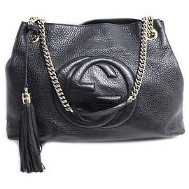 Sac cabas Gucci Soho Interlocking G Noir