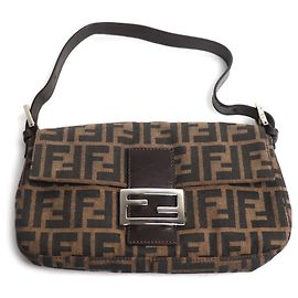 Sac seau Fendi Mamma Zucca Pattern Marron