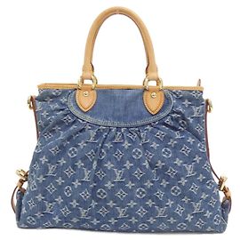 Louis Vuitton Monogram Denim Neo Cabby GM Handbag Blue
