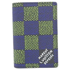 Louis Vuitton Damier Heritage Organizer de Poche Visitenkartenetui Blau