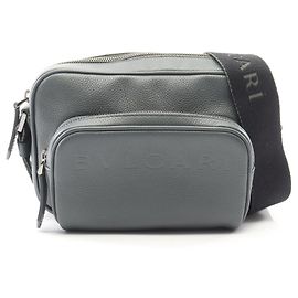 BVLGARI Borsa a tracolla e borsa a mano Bulgari Man in pelle da uomo Verde Verde