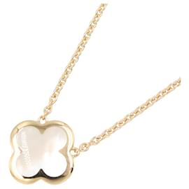 Van Cleef & Arpels Pure Alhambra Mother-Pearl Necklace, (Yellow Gold), Mother-Pearl, Women's, Gold/White Tones White