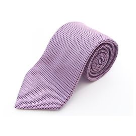 Hermès Hermes HERMES over pattern tie, silk, women's, pink/navy Pink
