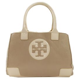 Borsa Tote Logo Tory Burch, Pelle/Pelle di pecora, Donna Beige