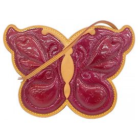 Bolso Louis Vuitton Vernis Pochette Papillon Raspberry Roja