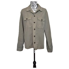 Hartford Alternative Classics Herren-Overshirt-Jacke - Baumwolle Khaki Khaki