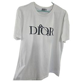 Camiseta Dior Logo Blanca de Algodón Blanco