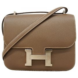 Hermès Hermes Constance 18 Schultertasche Taupe