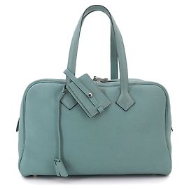 Hermès Hermes Victoria 35 Handbag Light blue