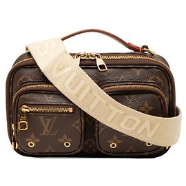 Louis Vuitton Monogram Utility Umhängetasche Braun