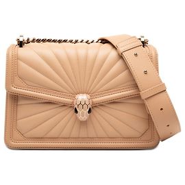 Bulgari Borsa a Spalla Bvlgari Serpenti Diamond Blast Beige