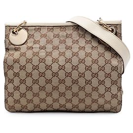 Borsa a tracolla Gucci Beige GG Canvas Eclipse Beige