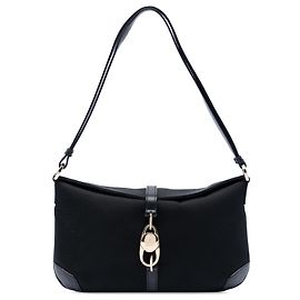 Bolsa Jackie Hobo em canvas preto Gucci Preto